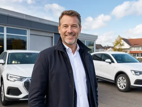 Verkäufer aus Winnenden mit dem verkauften Fahrzeug