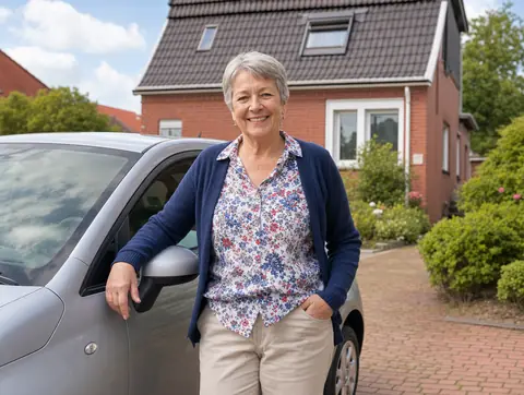 Verkäufer aus Leutenbach mit dem verkauften Fahrzeug